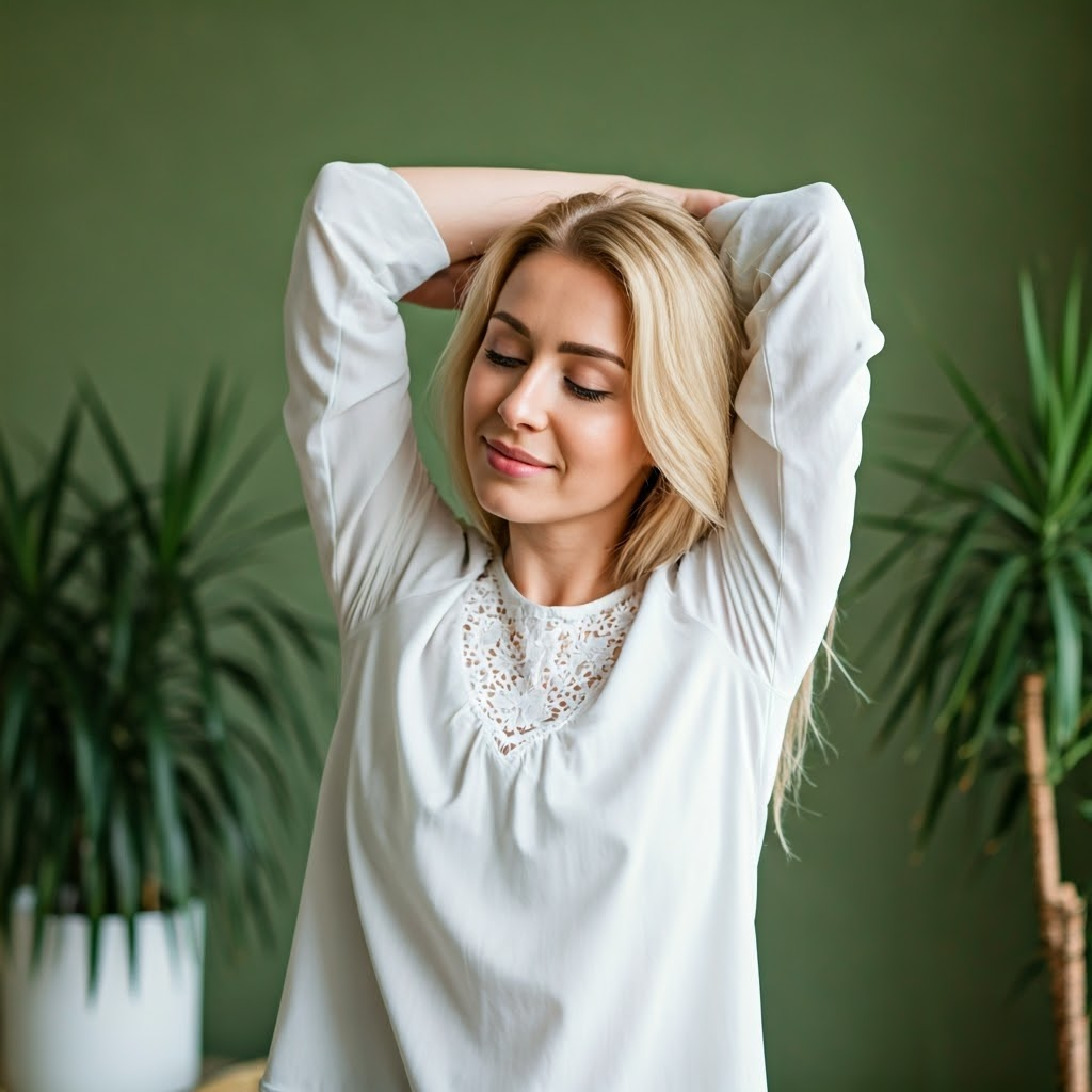 Femme entrain de s'étirer